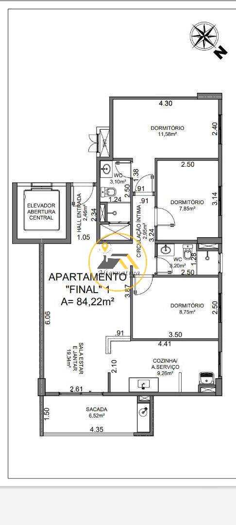 Apartamento, 3 quartos, 84 m² - Foto 2
